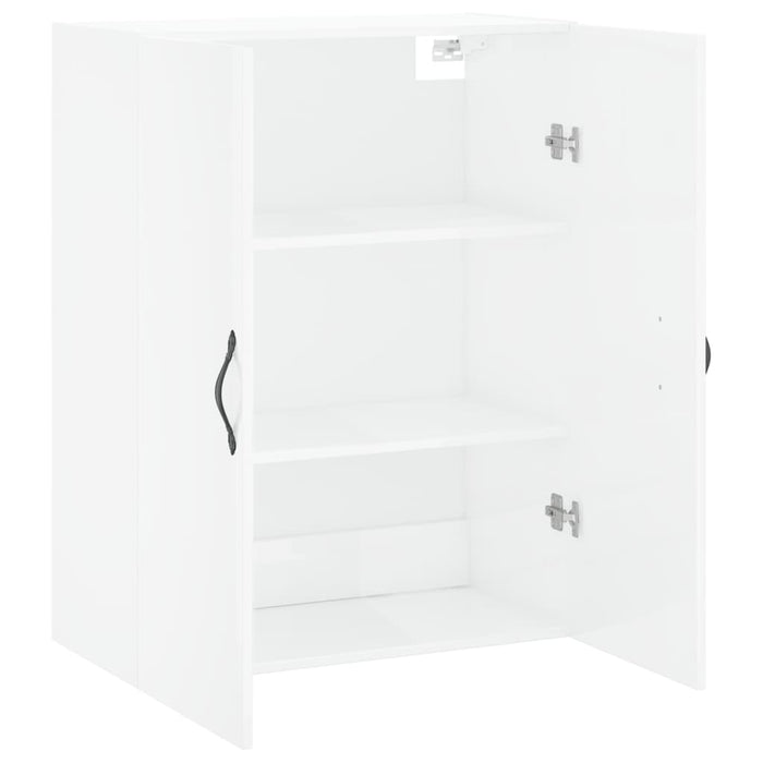 Dulap cu montaj pe perete, alb extralucios, 69,5x34x90 cm WALTI