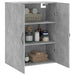Dulap pe perete, gri beton, 69,5x34x90 cm, lemn prelucrat - WALTI WALTI