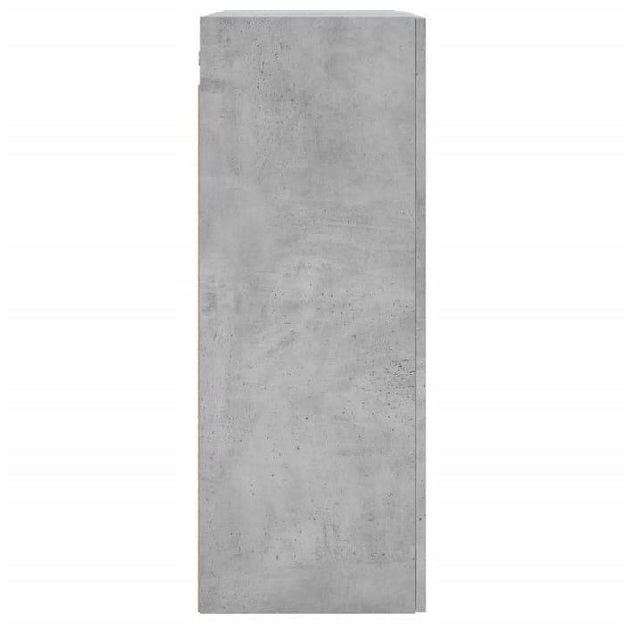 Dulap pe perete, gri beton, 69,5x34x90 cm, lemn prelucrat - WALTI WALTI