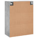 Dulap pe perete, gri beton, 69,5x34x90 cm, lemn prelucrat - WALTI WALTI