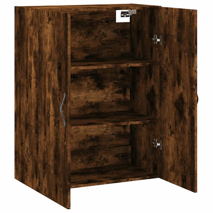 Dulap pe perete, stejar afumat, 69,5x34x90 cm, lemn prelucrat - WALTI WALTI