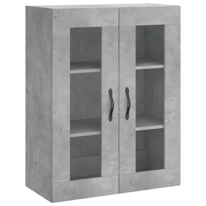 Dulap pe perete, gri beton, 69,5x34x90 cm, lemn prelucrat - WALTI WALTI
