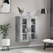 Dulap pe perete, gri beton, 69,5x34x90 cm, lemn prelucrat - WALTI WALTI