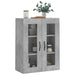 Dulap pe perete, gri beton, 69,5x34x90 cm, lemn prelucrat - WALTI WALTI