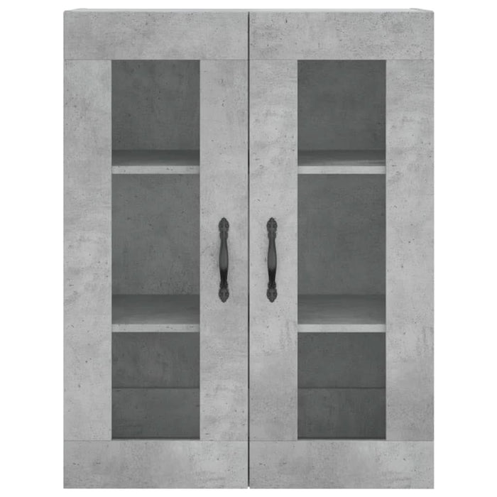 Dulap pe perete, gri beton, 69,5x34x90 cm, lemn prelucrat - WALTI WALTI