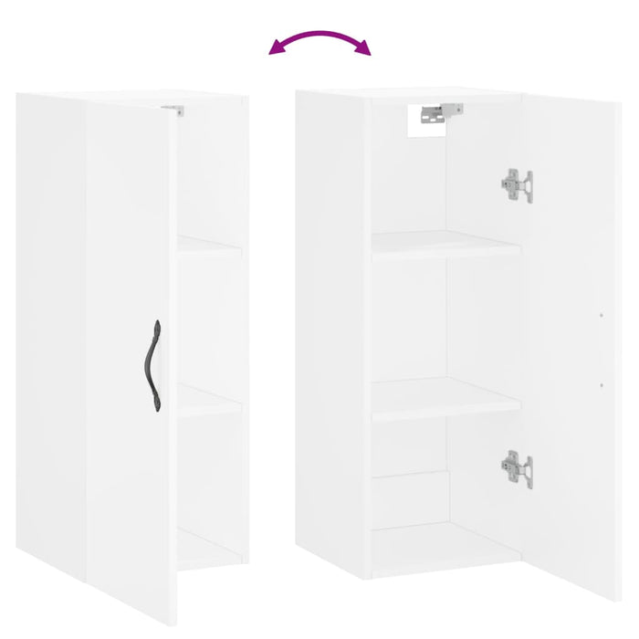 Dulap de perete, alb, 34,5x34x90 cm, lemn prelucrat - WALTI WALTI