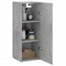 Dulap de perete, gri beton, 34,5x34x90 cm, lemn prelucrat - WALTI WALTI