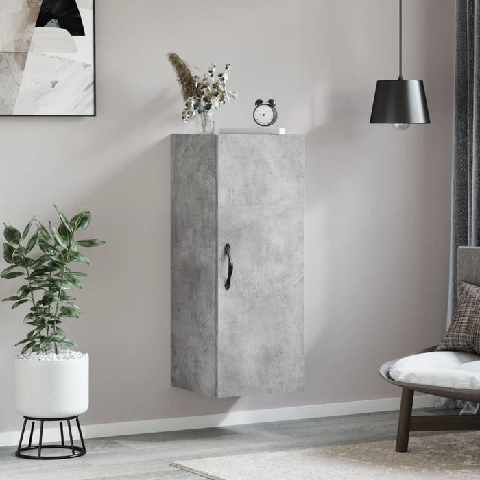 Dulap de perete, gri beton, 34,5x34x90 cm, lemn prelucrat - WALTI WALTI