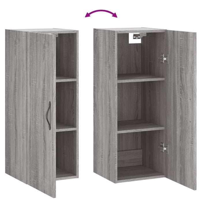 Dulap de perete, gri sonoma, 34,5x34x90 cm, lemn prelucrat WALTI