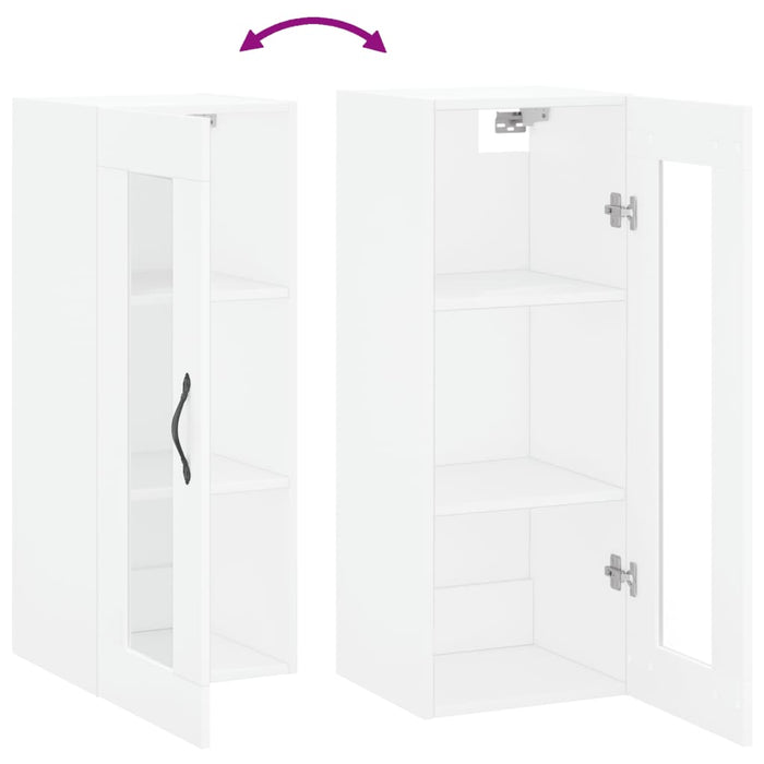 Dulap montat pe perete, alb, 34,5x34x90 cm WALTI
