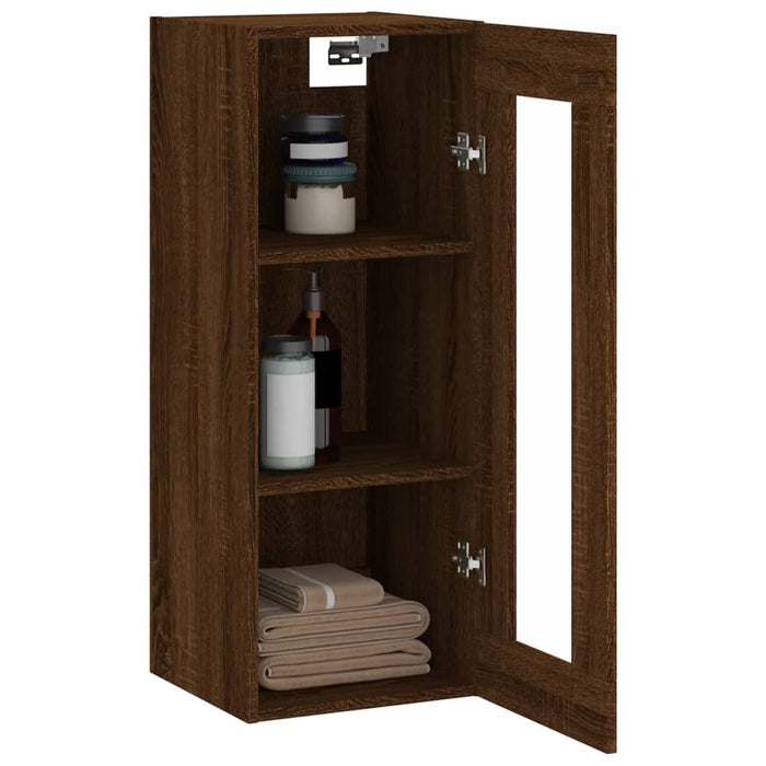 Dulap montat pe perete, stejar maro, 34,5x34x90 cm WALTI