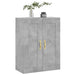 Dulap pe perete, gri beton, 69,5x34x90 cm, lemn prelucrat - WALTI WALTI