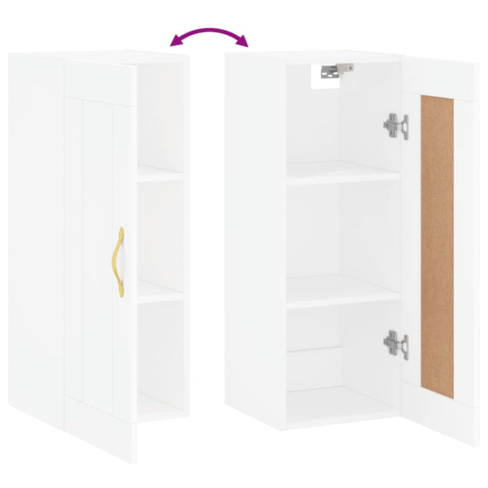 Dulap de perete, alb, 34,5x34x90 cm, lemn prelucrat WALTI