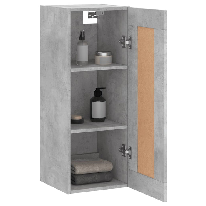 Dulap de perete, gri beton, 34,5x34x90 cm, lemn prelucrat - WALTI WALTI