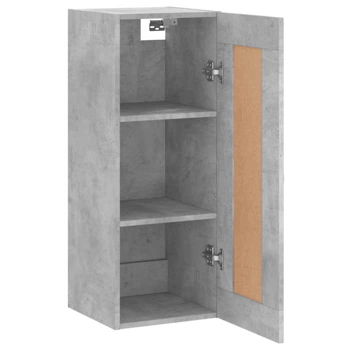 Dulap de perete, gri beton, 34,5x34x90 cm, lemn prelucrat - WALTI WALTI