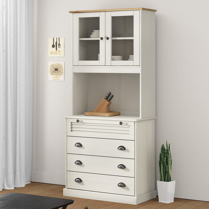 Dulap înalt VIGO, alb, 80x40x176 cm, lemn masiv de pin - WALTI WALTI