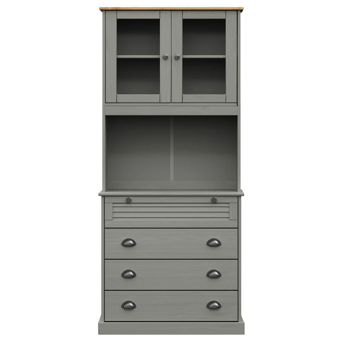Dulap înalt VIGO, gri, 80x40x176 cm, lemn masiv de pin WALTI