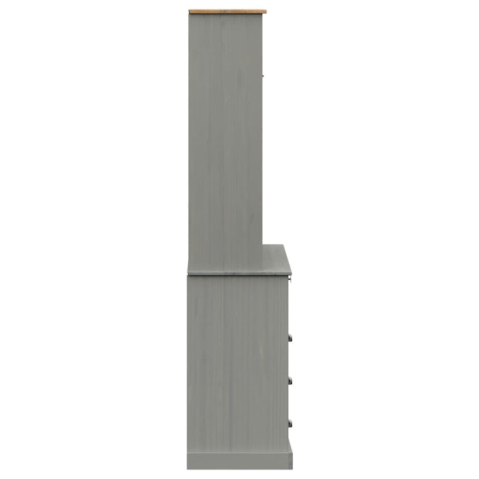 Dulap înalt VIGO, gri, 80x40x176 cm, lemn masiv de pin WALTI