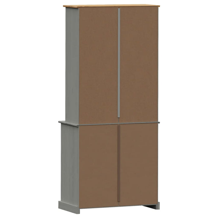 Dulap înalt VIGO, gri, 80x40x176 cm, lemn masiv de pin WALTI