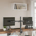 Suport de perete pentru monitor dublu VESA 75/100 mm negru oțel - WALTI WALTI
