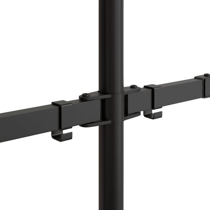 Suport de perete pentru monitor dublu VESA 75/100 mm negru oțel - WALTI WALTI