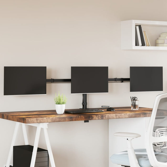 Suport de perete pentru monitor triplu VESA 75/100mm negru oțel - WALTI WALTI