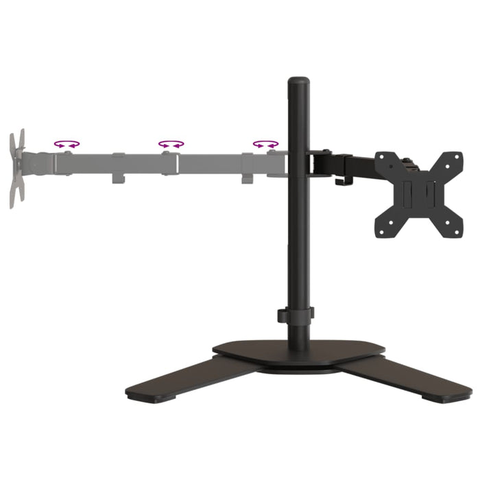 Suport de perete pentru monitor dublu VESA 75/100 mm negru oțel - WALTI WALTI