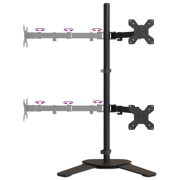 Suport de perete pentru monitor VESA 75/100 mm, negru, oțel - WALTI WALTI