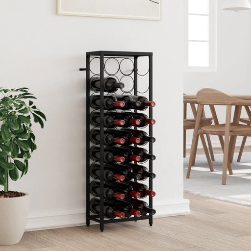 Suport sticle vin 27 de sticle, negru 34x18x100 cm fier forjat - WALTI WALTI
