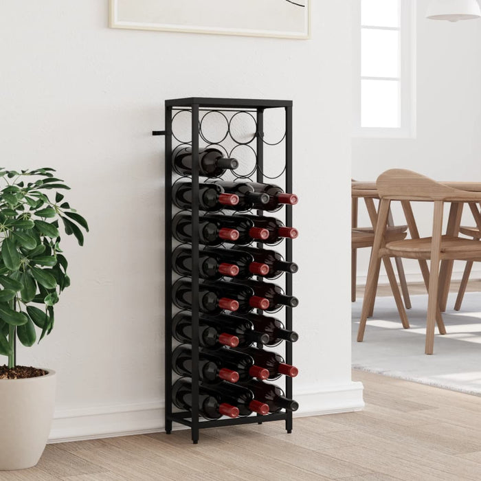 Suport sticle vin 27 de sticle, negru 34x18x100 cm fier forjat - WALTI WALTI