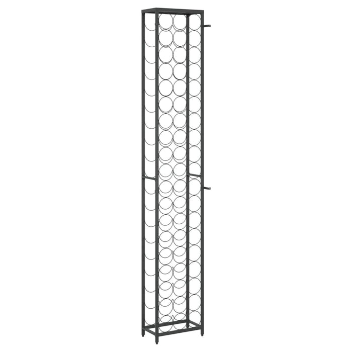Suport sticle vin 57 de sticle, negru 34x18x200 cm fier forjat - WALTI WALTI