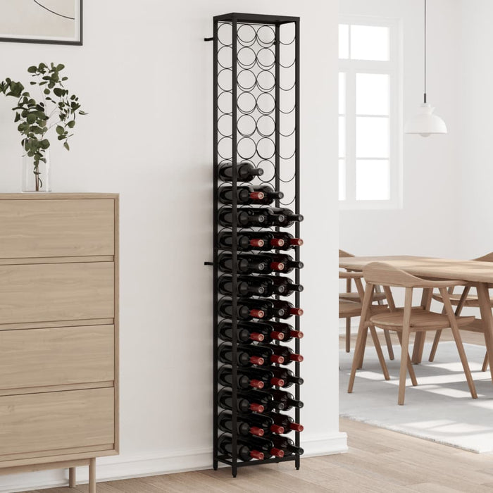 Suport sticle vin 57 de sticle, negru 34x18x200 cm fier forjat - WALTI WALTI