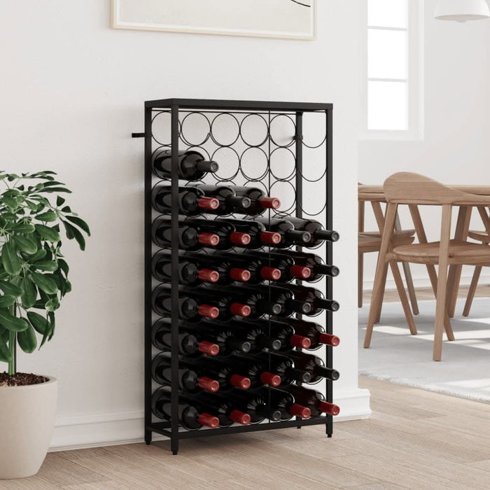 Suport sticle vin, 45 de sticle negru 54x18x100 cm fier forjat - WALTI WALTI
