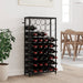 Suport sticle vin, 45 de sticle negru 54x18x100 cm fier forjat - WALTI WALTI