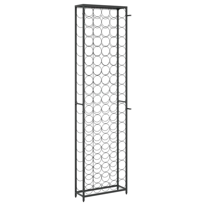 Suport sticle vin, 95 de sticle negru 54x18x200 cm fier forjat - WALTI WALTI