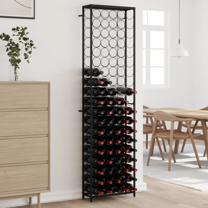 Suport sticle vin, 95 de sticle negru 54x18x200 cm fier forjat - WALTI WALTI
