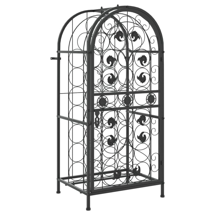 Suport sticle vin 33 de sticle, negru 45x36x100 cm fier forjat - WALTI WALTI