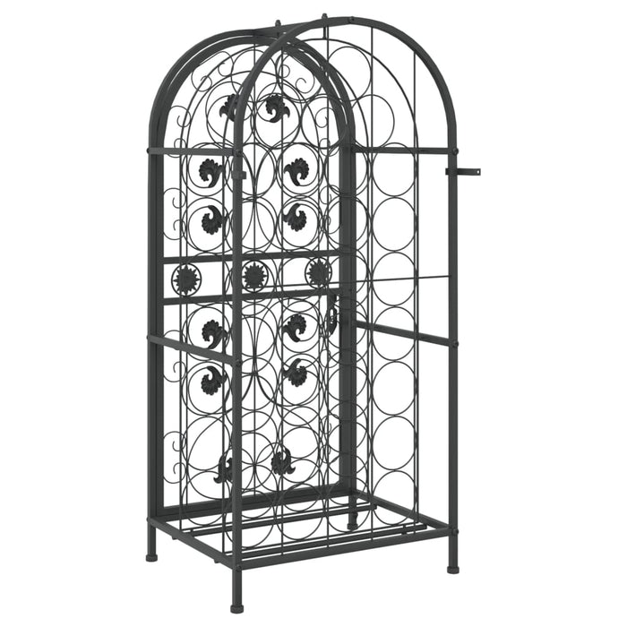 Suport sticle vin 33 de sticle, negru 45x36x100 cm fier forjat - WALTI WALTI