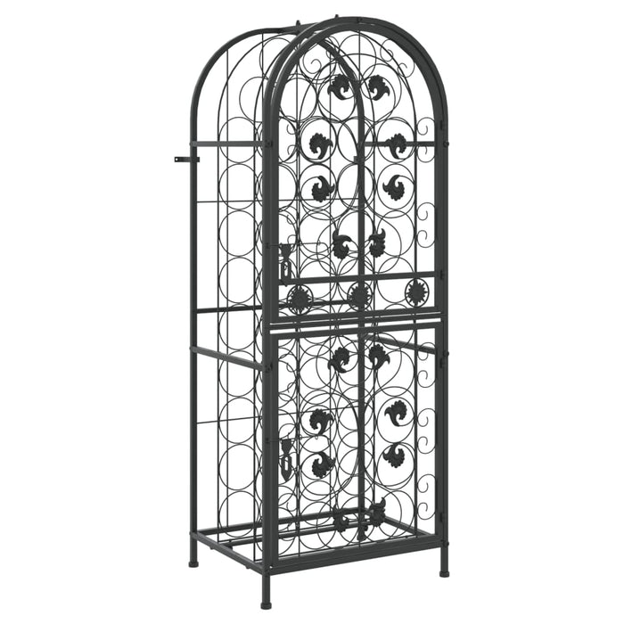 Suport sticle vin 41 de sticle, negru 45x36x120 cm fier forjat - WALTI WALTI