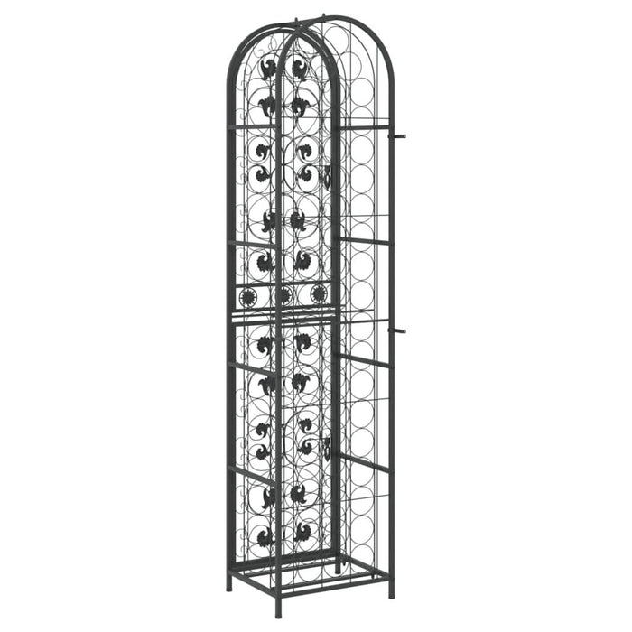 Suport sticle vin 73 de sticle, negru 45x36x200 cm fier forjat - WALTI WALTI