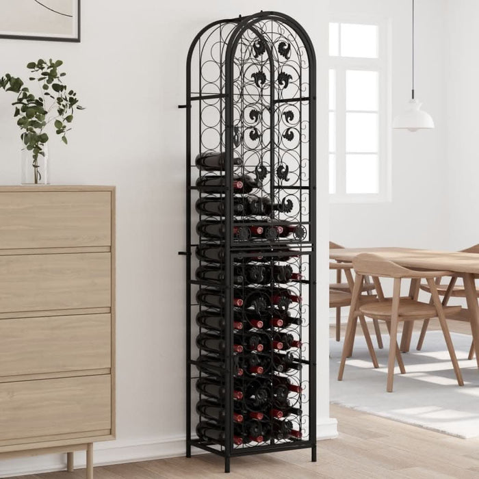 Suport sticle vin 73 de sticle, negru 45x36x200 cm fier forjat - WALTI WALTI
