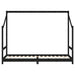 Cadru de pat pentru copii negru 2x(80x200) cm lemn masiv de pin - WALTI WALTI