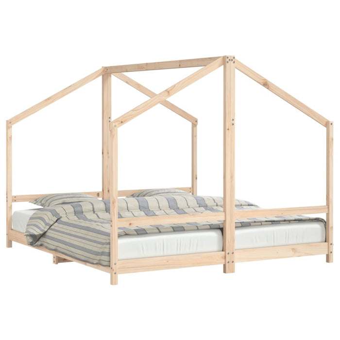 Cadru pat pentru copii, 2x(90x200) cm, lemn masiv de pin - WALTI WALTI