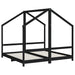 Cadru de pat pentru copii negru 2x(80x160) cm lemn masiv de pin - WALTI WALTI