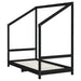 Cadru de pat pentru copii negru 2x(80x160) cm lemn masiv de pin - WALTI WALTI