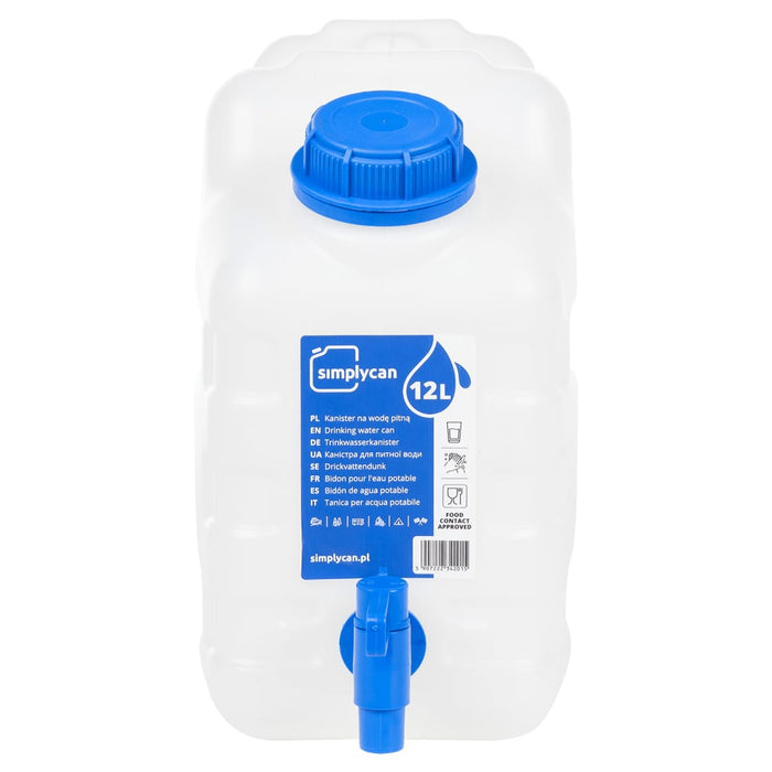 Recipient de apă cu robinet, transparent, 10 L, plastic WALTI