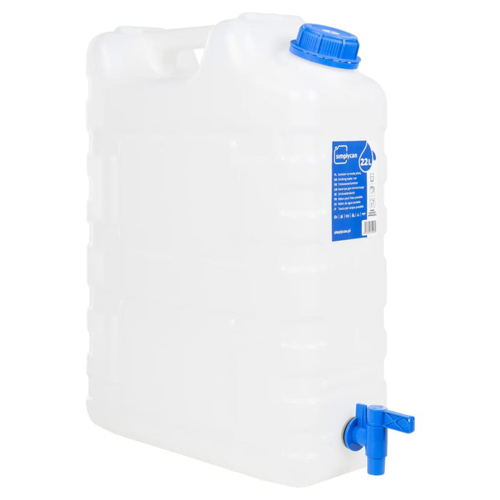 Recipient de apă cu robinet, transparent, 20 L, plastic WALTI