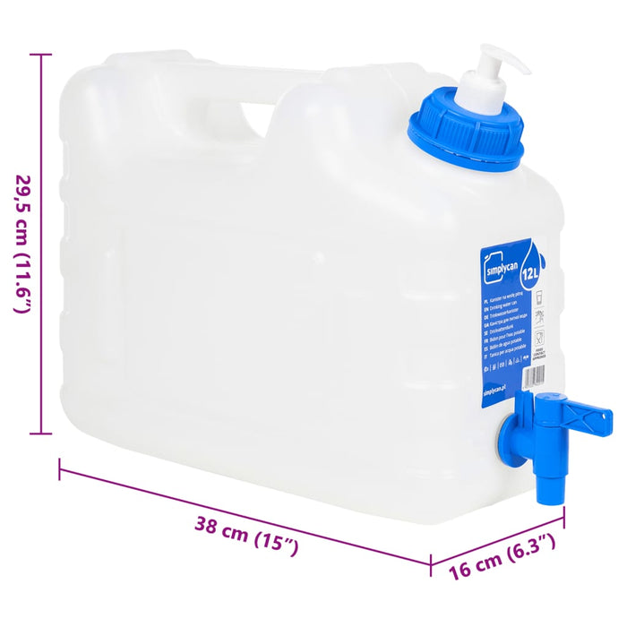 Recipient de apă cu robinet și dozator de săpun, 10 L, plastic WALTI