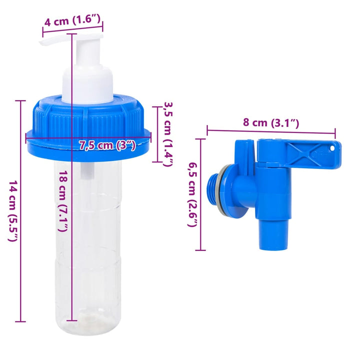 Recipient de apă cu robinet și dozator de săpun, 10 L, plastic WALTI