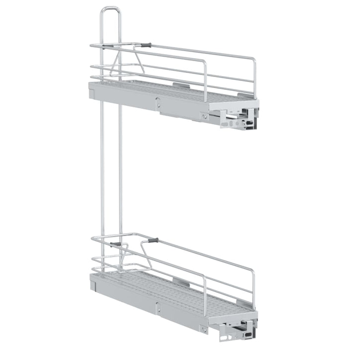 Coș din sârmă retractabil cu 2 niveluri, argintiu, 47x12x56 cm WALTI